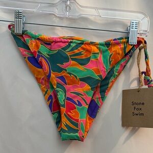Stone Fox River Swim Bikini Swim Bottom Stained Glass XL